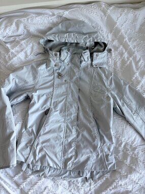 Gersemi Jacket Women's Small Hooded Light Gray Coat Scandinavian Outdoor Jacket